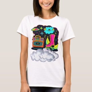 T-shirt : "T-shirt Filles à la mode Cloud & Radio Graphic"