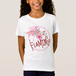 T-Shirt T Shirt Flamant Rose Fête Tropicale