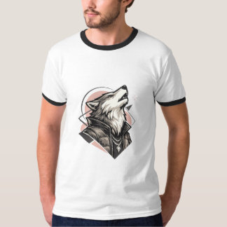 T-shirt "T-Shirt Géométrique Loup Majestueux"