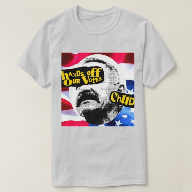 T-shirt T Shirt Hands Off Our Votes (Design devant)