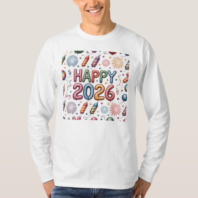 T-shirt T-Shirt-Happy New Year 2026 Matching Family (Devant)