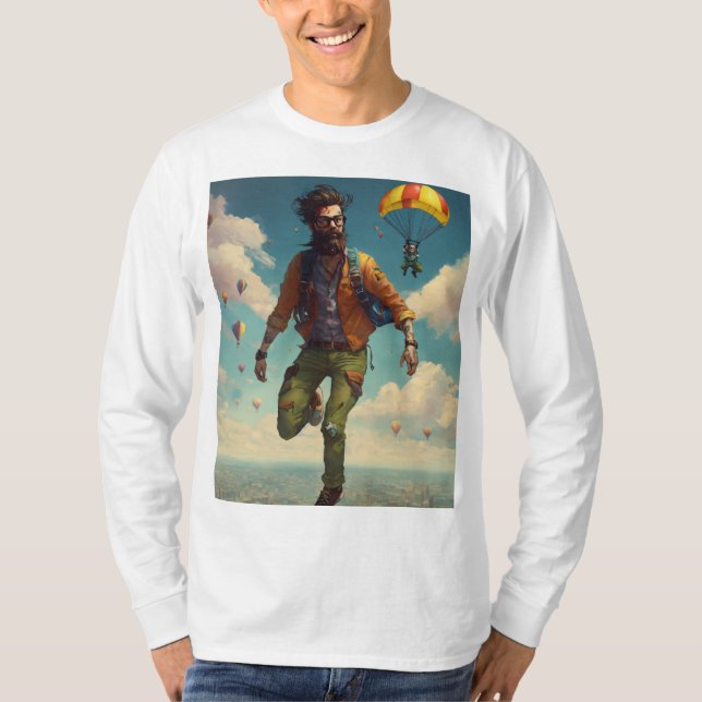 T-shirt "T-shirt Hipster de plongée sous-marine Zombie (sa (Devant)
