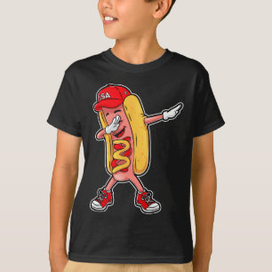 T-shirt T Shirt Hot Dog Dabbing 4 Juillet Hotdog Merica