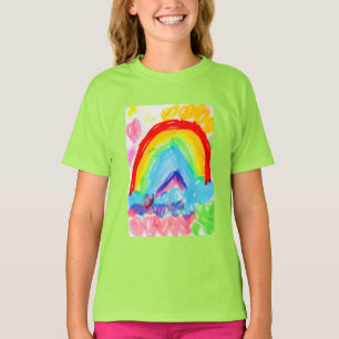 T-shirt T-Shirt, Jolie Ado Art Rainbow T-Shirt, Colorée