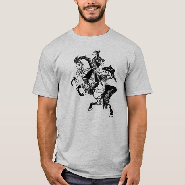 T-shirt T-Shirt, le cavalier japonais samouraï (Devant)