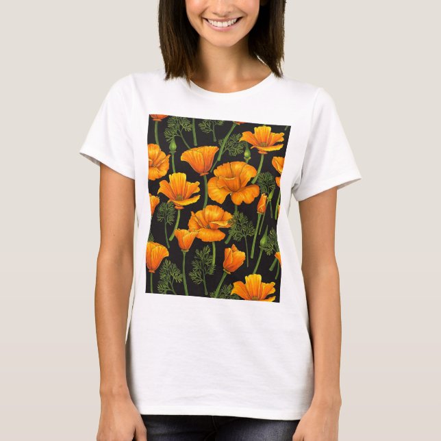T-shirt T-Shirt, le coquelicot de Californie (Devant)