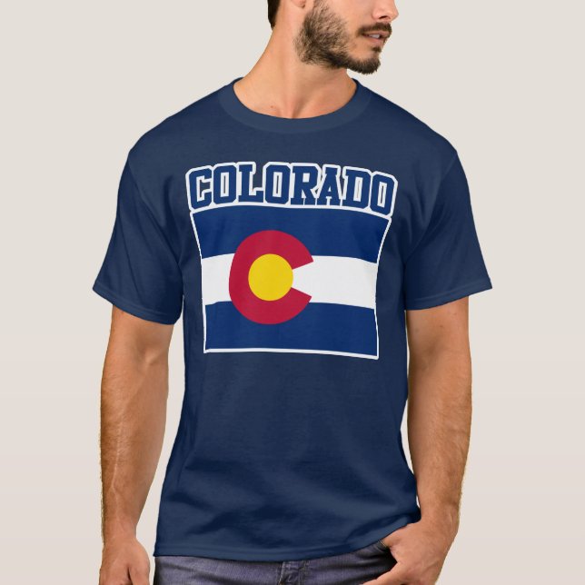 T-shirt T-Shirt, le drapeau du Colorado (Devant)