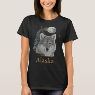 T-shirt T-Shirt, loup d'Alaska
