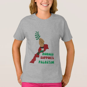 T-shirt T-shirt-maroc-soutient-paix-palestine