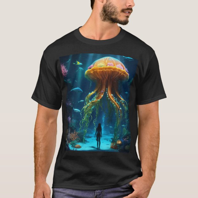 T-shirt "T-shirt méduse - Vibrant et artistique Ocean-In (Devant)