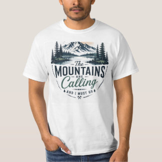 T-shirt t shirt montagne pour hommes