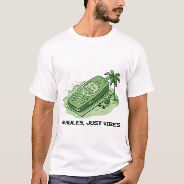 T-shirt t shirt No Rules, Just Vibes (Devant)