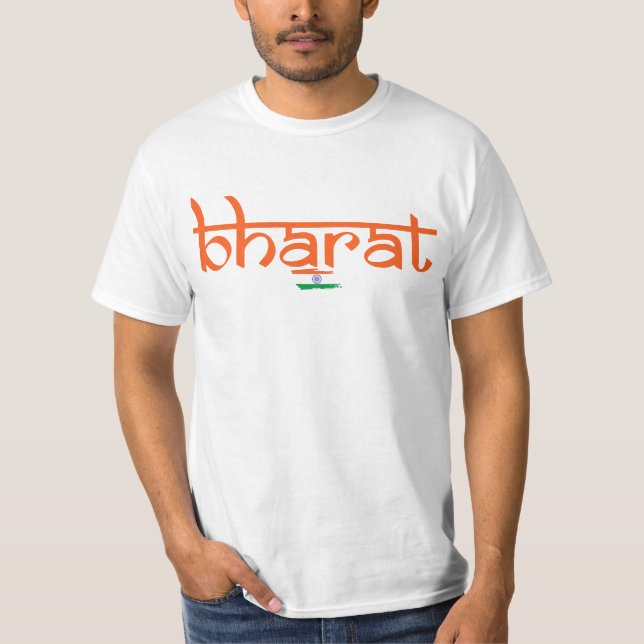 T-shirt T-Shirt, Patriote Indien Bharat, Chemise Drapeau I (Devant)