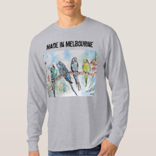 T-shirt T Shirt Perruche Bouffon Oiseau Fabriqué à Melbour