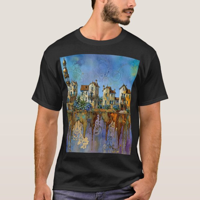 T-shirt T-Shirt, petite ville amusante (Devant)
