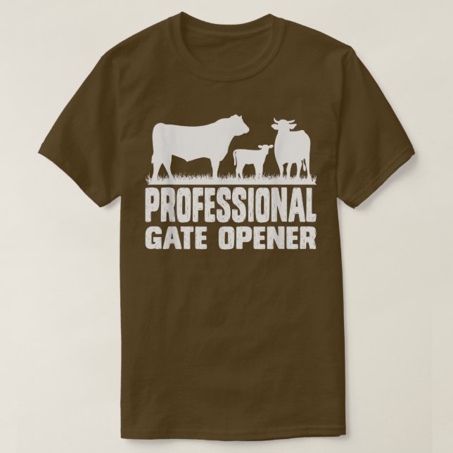 T-shirt T-shirt pour vaches à ouverture de porte p (Design devant)