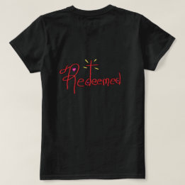 T-shirt T Shirt « Redeemed » Texte Dessiné à la Main Croix