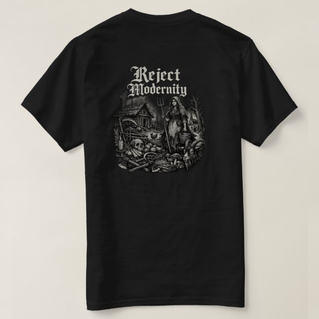 T-shirt T Shirt Refuser la Modernité Sombre (Design dos)