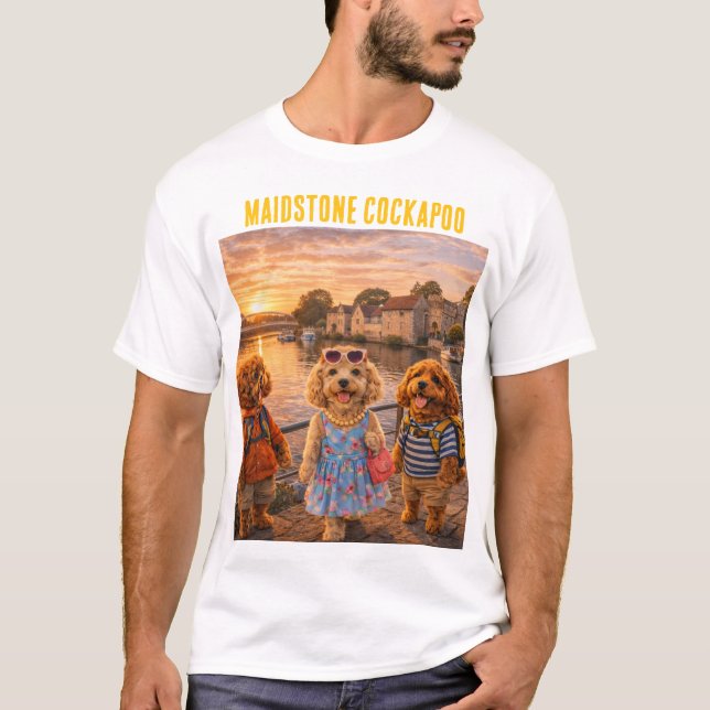 T-shirt T Shirt Rivière Cockapoo Cadeau Kent (Devant)