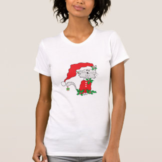 T-shirt T Shirt - Santa Chat Fantaisiste