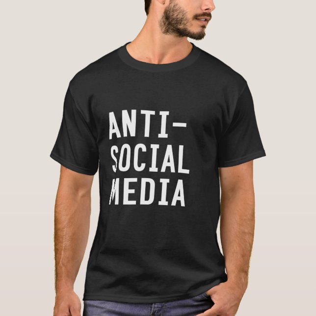 T-shirt T Shirt sur les médias sociaux (Devant)