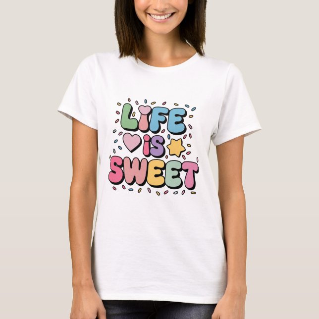 T-shirt "T-shirt Sweetheart Bubblegum Bliss" (Devant)