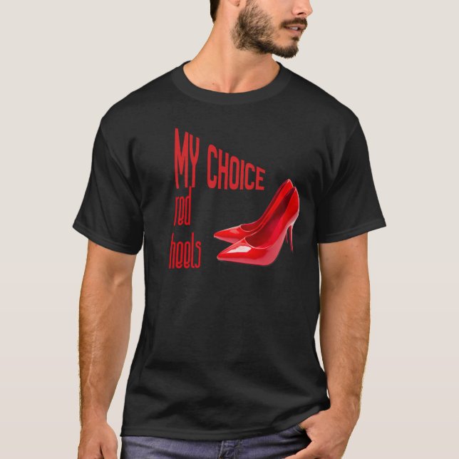 T-shirt t-shirt, talons rouges (Devant)