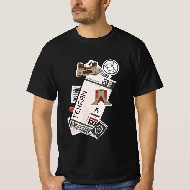 T-shirt T Shirt téhéran iran voyage de la perse (Devant)