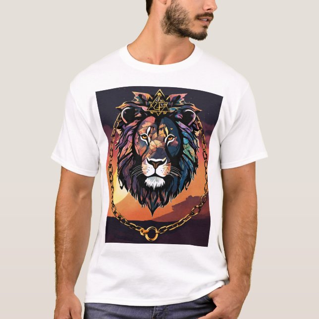T-shirt "T-shirt Tête de lion Silhouette - Téméraire & Pui (Devant)