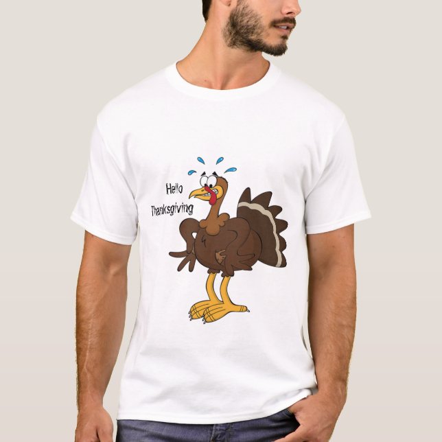 T-shirt T-shirt, Thanksgiving pour les hommes et les femme (Devant)