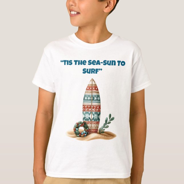 T-shirt T-Shirt-Tropical Christmas Family T Shirt (Devant)