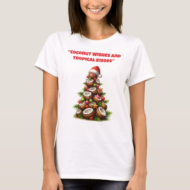 T-shirt T-Shirt-Tropical Christmas Family T Shirts (Devant)
