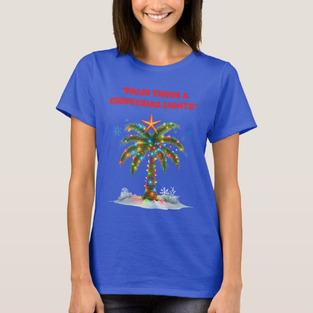 T-shirt T-Shirt-Tropical Christmas Family T Shirts (Devant)