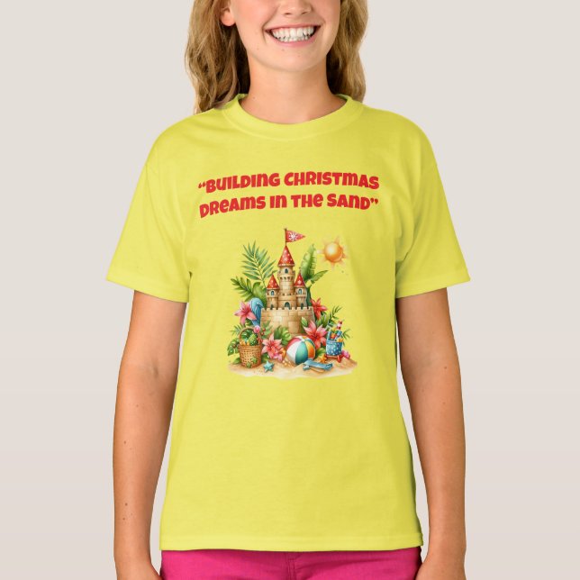 T-shirt T-Shirt-Tropical Christmas Family T Shirts (Devant)