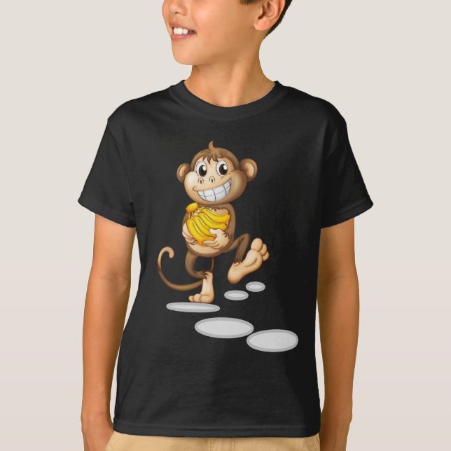 T-shirt T-Shirt, un singe heureux (Devant)
