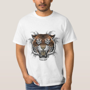 T-shirt t shirt visage de tigre