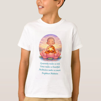 T-shirt T shirt with child monk
