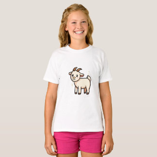T-shirt T-ShirtChèvre de dessin animé mignon Enfants T-Shi
