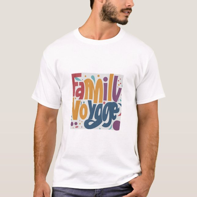 T-shirt T-ShirtMulticolor Voyage en famille Tee (Devant)