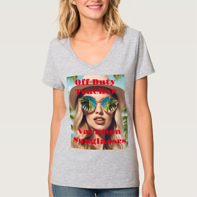 T-shirt T-shirts de vacances pour enseignants hors (Devant)