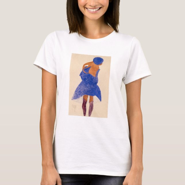 T-shirt T-shirts: EGON SCHIELE : FILLE STANDING : 1908 (Devant)
