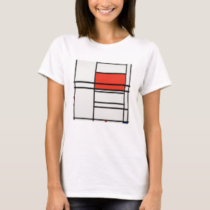 T-shirt T-shirts: PIET MONDRIAN : COMPOSITION, ROUGE ET BL