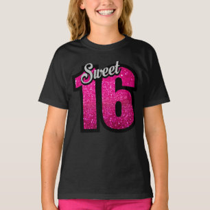 T-Shirt T-shirts SWEET 16 pour filles d'anniversai