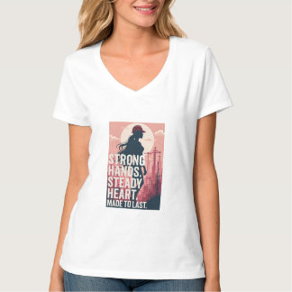 T-shirt T-ShirtStrong Poster d'une travailleuse en constru