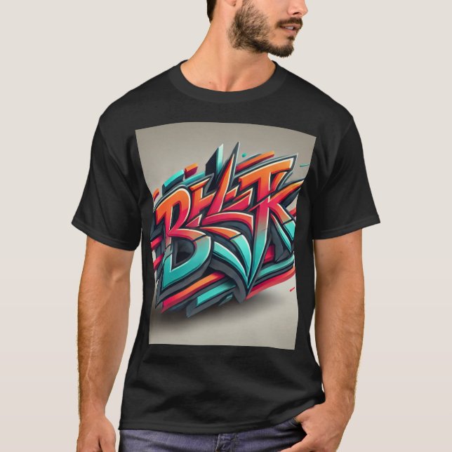 T-shirt T-shirtUrban Graffiti 3D Streetwear Design (Devant)