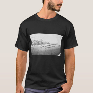 T-shirt T-ShMinimaliste Art mural inspirant en noir et bla