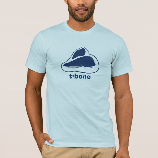 T-shirt T·T-shirt d'os, bleu (Devant)