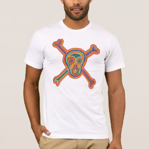 T-shirt T�te de mort multi-couleurs -