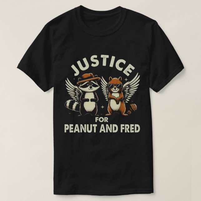 T-shirt TA41-Justice pour le raton laveur d'arachides et d (Design devant)