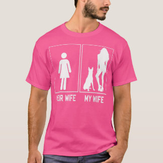 T-shirt Ta femme ma femme Malinois belge drôle pour